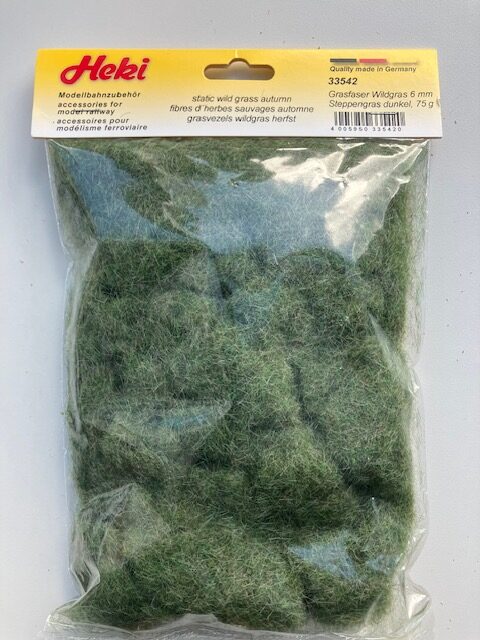 Heki 33542 Græsfiber Wildgræs 6 mm Steppegræs 6 mm  mørk 75 g.NYT