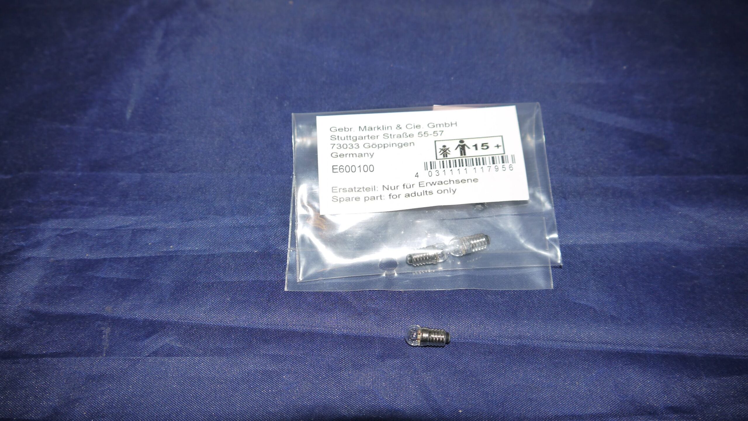 Märklin 600100 Pære Til Lokomotiver med Gevind Ny H0
