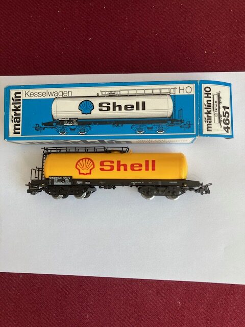 Märklin 4651 Shell Vogn Let Brugt H0..