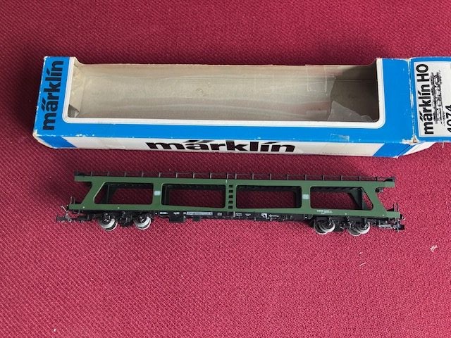 Märklin 4074 Auto Transporter til Banen DB Let Brugt . H0.