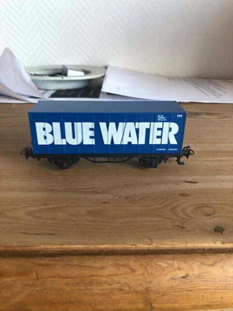 Märklin 4481.098 Blue Water Let Brugt Containervogn. H0