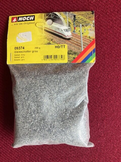 NOCH 09374 Grå Ballast 250 g H0 TT.