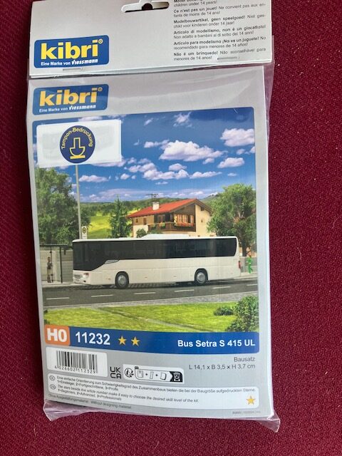 KIBRI 11232 H0 Bus SetraS 415 UL byggesæt H0 Nyt