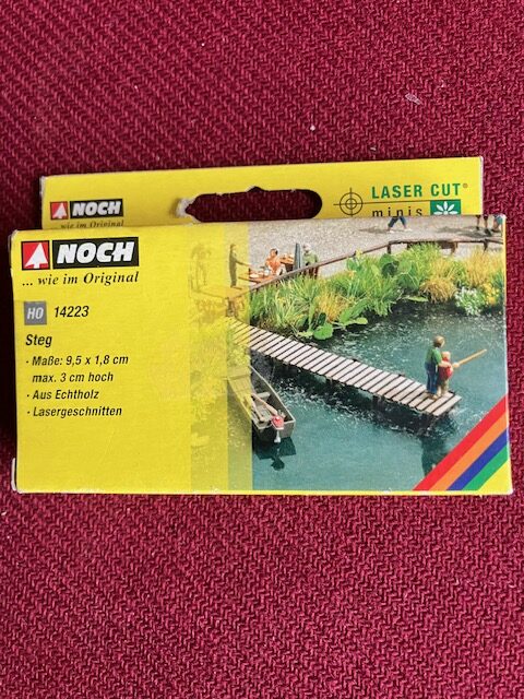 NOCH 14223 Badebro/Fiskebro H0 9,5x1,8x3 cm  Ny