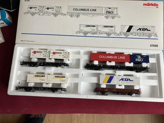 Märklin 47681 Container Vognsæt   Let Brugt i Æske. H0.