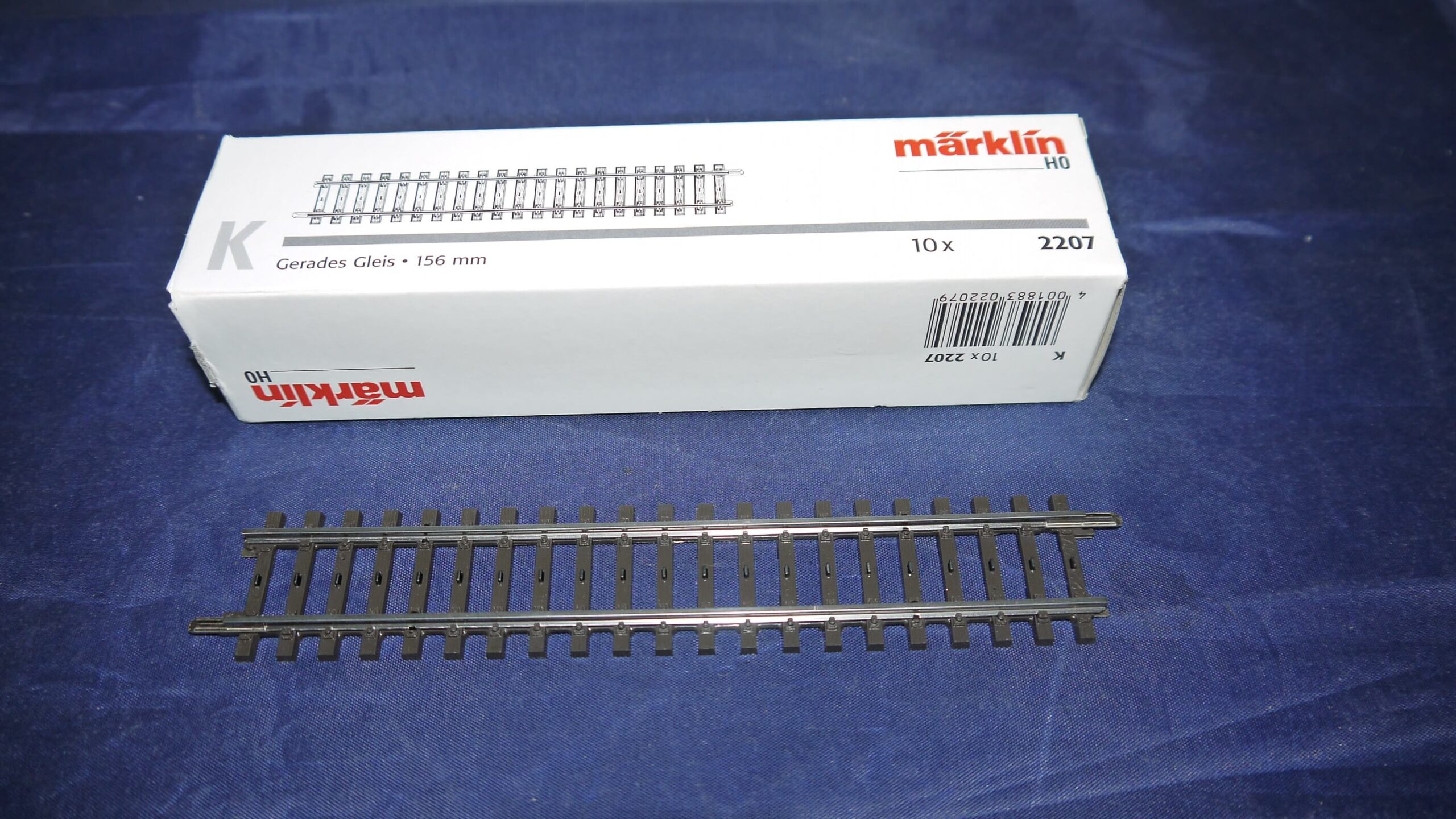 Märklin 2207 K skinne lige 156 mm. Ny Pris pr stk. H0 AC