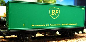 Märklin 4482.130 BP Containervogn BP Smøreolie A/S Prøvestenen 2300 KBN S H0 AC