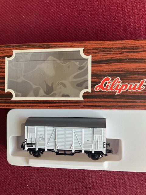 Liliput 25661 HVID  DSB I al 19488c godsvogn  Let Brugt Som Ny.H0..