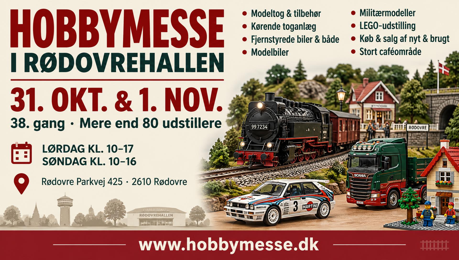 Vi er med på Hobbymessen i Rødovrehallen 31. oktober og 1. november