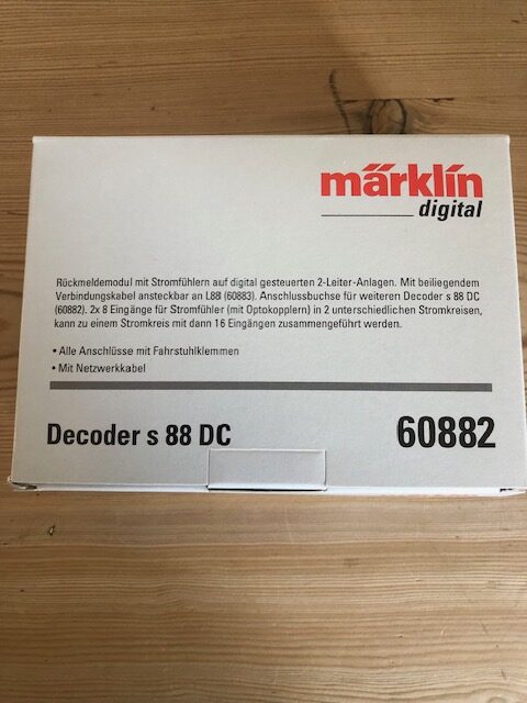 Märklin 60882 Dekoder S 88 DC. Ny i Æske
