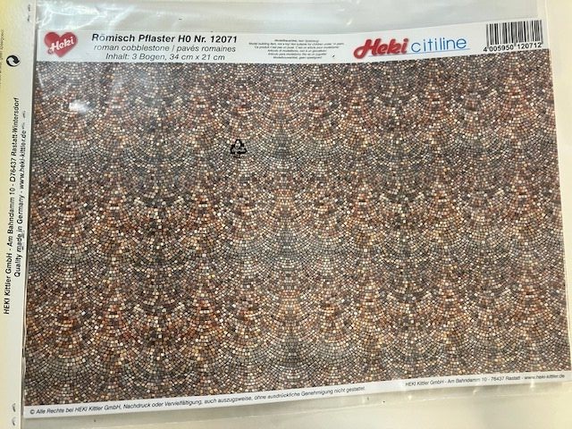 HEKI 12071 Romerske Brosten 3 ark 34x21 cm Nyt