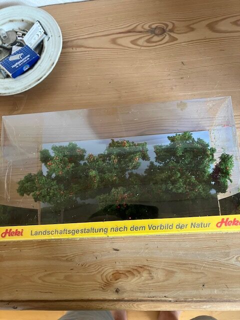 HEKI 1929 3 Æble træer 13 Cm H0 NYT.