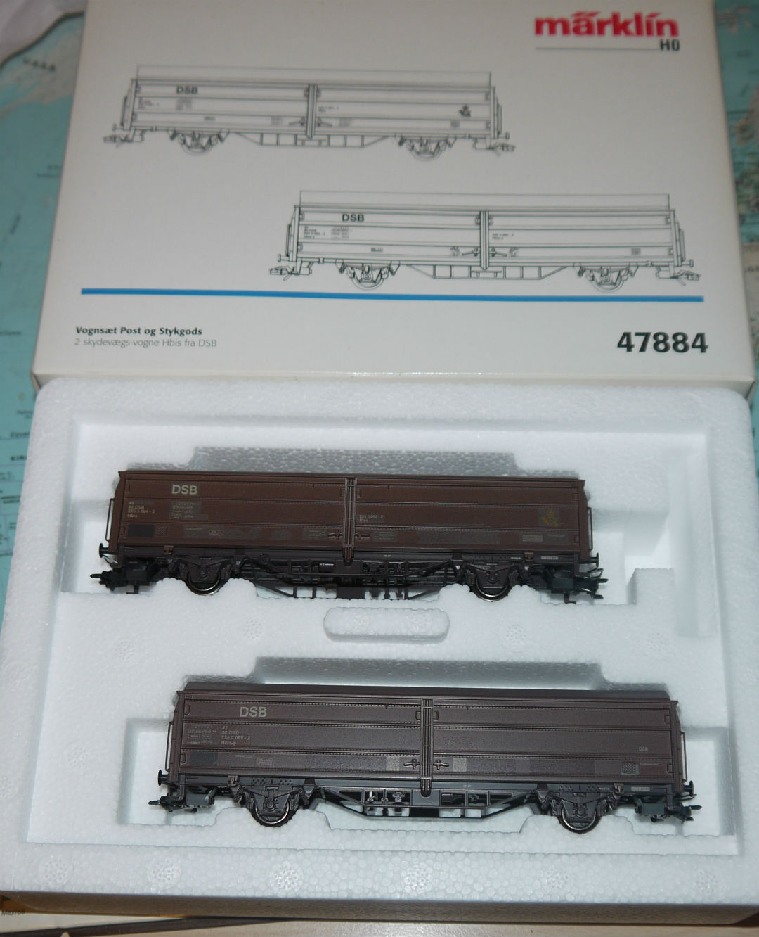 Märklin 47884 DSB Vognsæt til post og Stykgods Som Ny fra Samling. H0