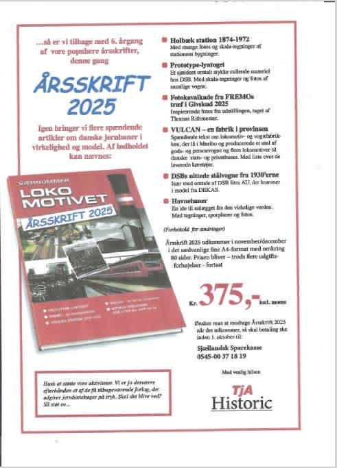 Kommende Nyhed  Lokomotivet Årsskrift 2025  Ca nov dec 2025