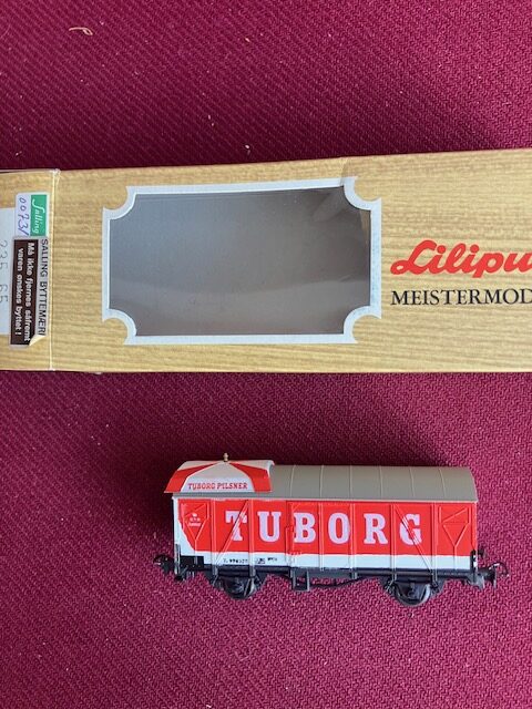 Liliput 23565 Tuborg   DSB Zb 99637 godsvogn  Let Brugt Som Ny.H0..