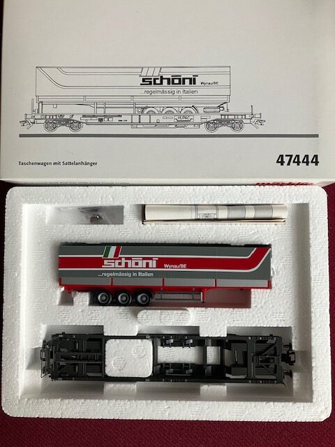 Märklin 47444 Boogievogn Med Sættevogn H0  Let Brugt..