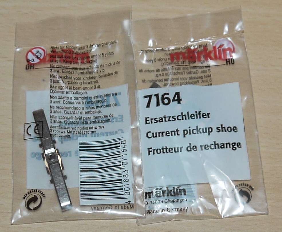 Märklin 7164 Slæbesko Ny i Pose. H0 AC
