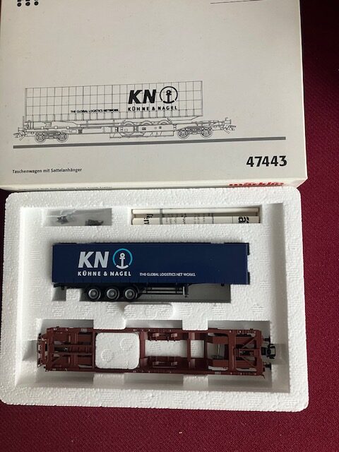 Märklin 47443 Boogievogn Med Sættevogn H0  Let Brugt..