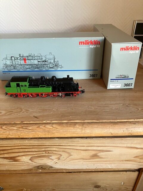 TILBUD Märklin 3607 Wurtt T 18 damp lok Let Brugt Digital adr 19 H0