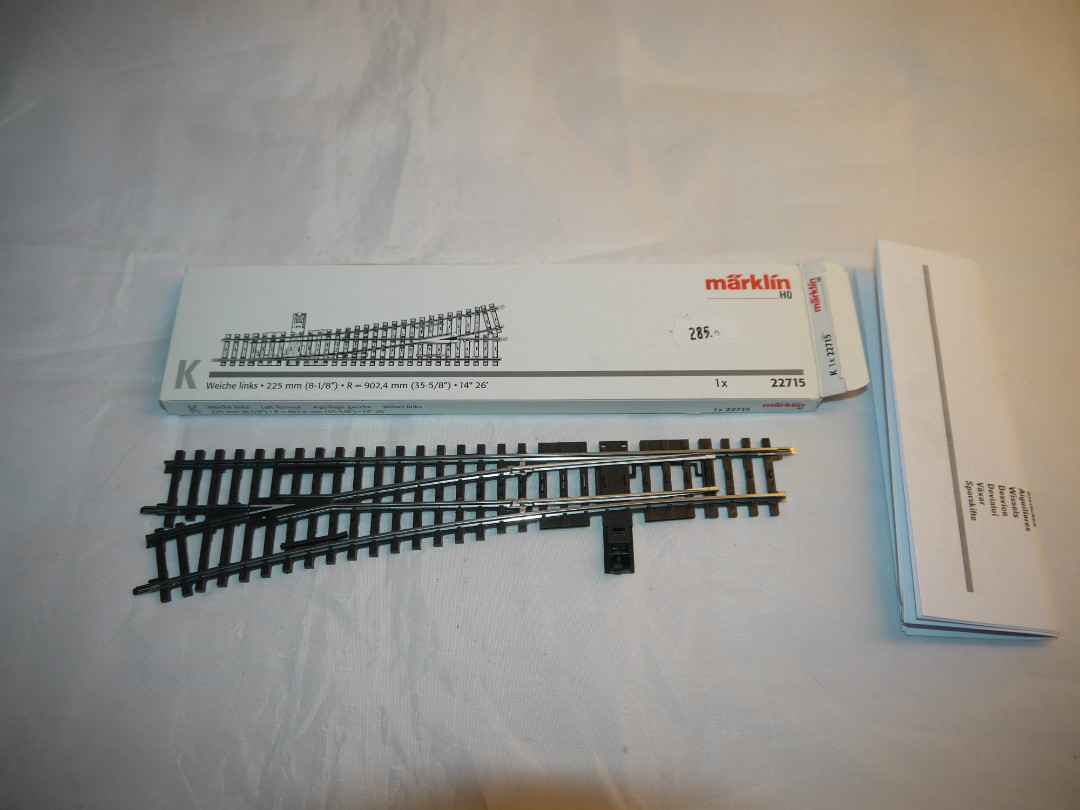 Märklin 22715 K skinne Slank sporskift Manuel ny  H0 AC
