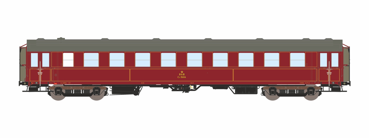 DEKAS  DK-876141 DSB CL 1555 med staffering, ca. 1946-54 H0. Ved køb af 3 vogne - 20%