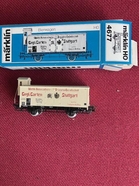 Märklin 4677 Øl vogn ENGL.Garten Stuttgart. H0 Som Ny i Æske.MA