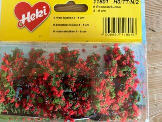 Heki 11801  6 Rosenbuske 3-6 Cm H0 TT N Z Nyt