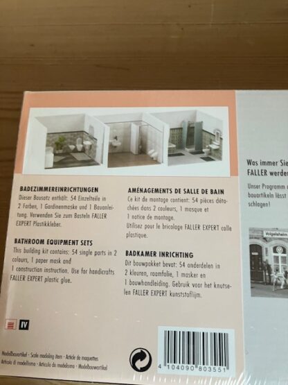 Faller 180355 Badeværelse Faciliteter, Nyt Byggesæt H0. Vejl 140 kr. - Billede 2
