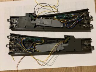 Marklin 24711-712 Slanke Sporskift med Viessmann El drev og dekoder+ lys H0 Let Brugt