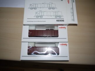 Marklin 46906 DSB 2 åbne Vogne med Skibs skrot. Som ny fra Samling. H0.